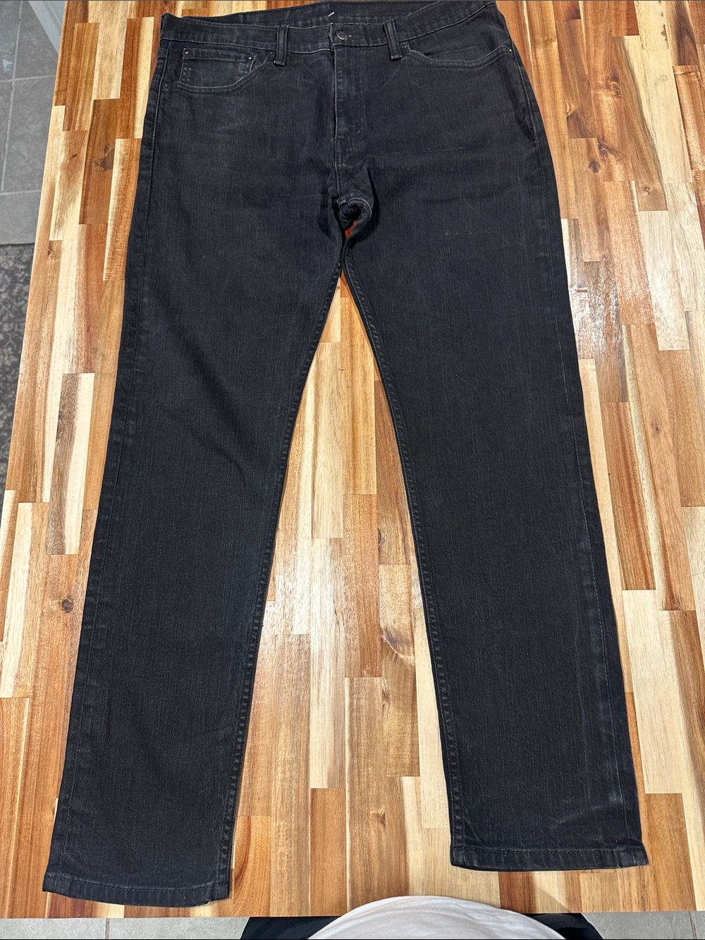 Levi's Men's Black Straight Jeans 398